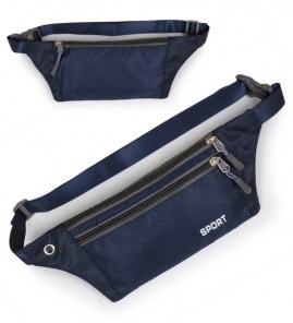 Классическая яркая спортивная поясная сумка бананка с сеточкой фото