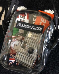 Прозрачная сумочка бананка с надписью Places+Faces фото