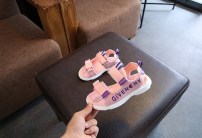 Детские  тканевые сандали с надписью фото