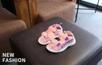 Детские  тканевые сандали с надписью фото