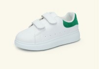 Детские кеды на липучках с цветными задниками фото