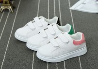 Детские кеды на липучках с цветными задниками фото