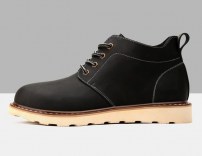 Мужские зимние низкие ботинки на меху фото