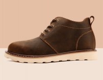 Мужские зимние низкие ботинки на меху фото