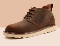 Мужские зимние низкие ботинки на меху фото