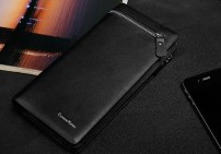 Стильное мужское портмоне с боковым замком фото