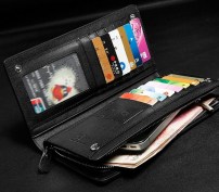 Стильное мужское портмоне с боковым замком фото