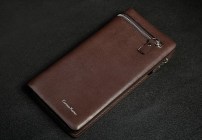 Стильное мужское портмоне с боковым замком фото