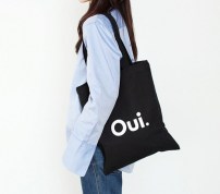 Черная хлопковая сумка Oui фото