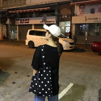 Сумка на плече из ткани в крупный горошек фото