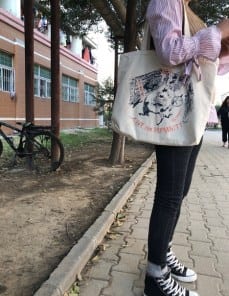 Эко торба с двухсторонним рисунком фото