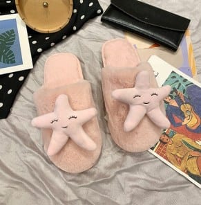 Женские домашние тапки со звездой фото