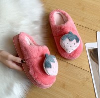 Женские плюшевые тапочки сабо с объемными фруктами фото