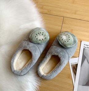 Женские плюшевые тапочки сабо с объемными фруктами