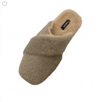 Женские пушистые домашние тапочки с переплетом фото