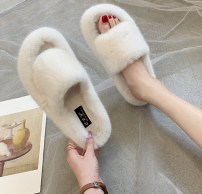 Тапочки меховие с открытым носком фото