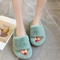 Тапочки меховие с открытым носком фото