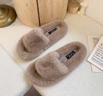 Тапочки меховие с открытым носком фото