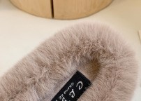 Тапочки меховие с открытым носком фото