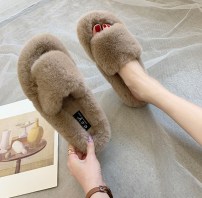 Тапочки меховие с открытым носком фото