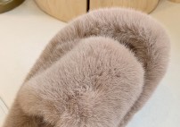 Тапочки меховие с открытым носком фото