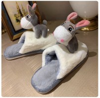 Домашние женские тапочки с осликами