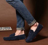 Модные замшевые мужские мокасины фото