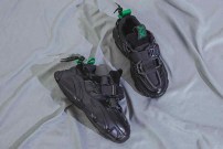 Черные женские массивные кроссовки с пряжкой ремешком фото