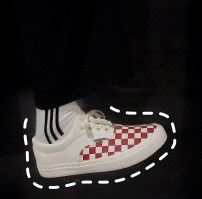 Белые кеды в шахматную клетку фото