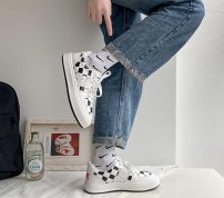 Низкие женские кеды кроссовки в клетку фото