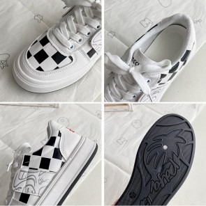 Низкие женские кеды кроссовки в клетку фото