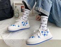 Низкие женские кеды кроссовки в клетку фото