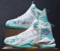  Яркие высокие баскетбольные кроссовки с сеткой и рисунком фото