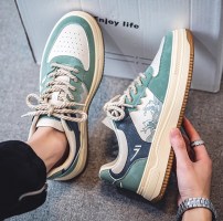 Низкие мужские кеды с цветными вставками фото