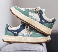 Низкие мужские кеды с цветными вставками фото