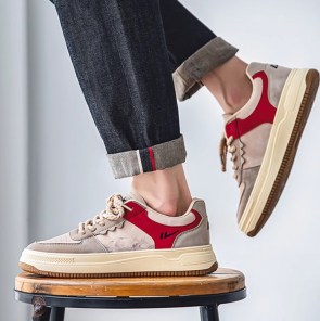 Низкие мужские кеды с цветными вставками фото