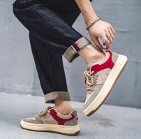 Низкие мужские кеды с цветными вставками фото