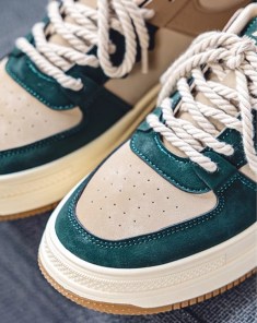 Низкие мужские кеды с цветными вставками фото