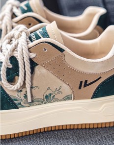 Низкие мужские кеды с цветными вставками фото