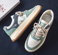 Низкие мужские кеды с цветными вставками фото