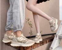 Кроссовки с двойным шнурком женские и мужские - парные фото