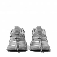 Оригинальные кроссовки Sk-Trip серебряные - грубые в ретро стиле фото