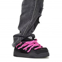 Кеды Cat and Sofa Dreadlocks Black/Pink черные розовые фото
