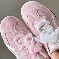 Кроссовки Cat and Sofa Emoji Bow Pink розовые фото
