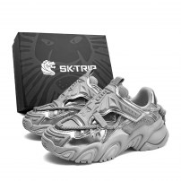Кроссовки Sk Trip Mecha Titanium Gray серебристые фото
