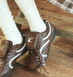 Кроссовки Cat and Sofa Retro Football коричневые фото