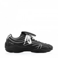 Кроссовки Cat and Sofa Retro Football Black/White Stripes