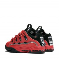 Кеды дутики Osiris D3 2001 Red/Black красно-черные скейтерские фото