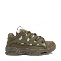 Кеды Osiris D3 2001 Olive оливковые в стиле милитари на массивной подошве