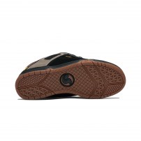Кеды DVS Comanche Brindle/Black черно-бежевые с желтым логотипом и gum-подошвой фото